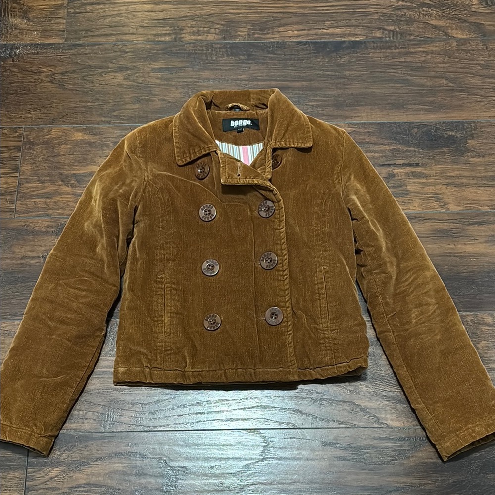 BONGO Brown Pea Coat Corduroy